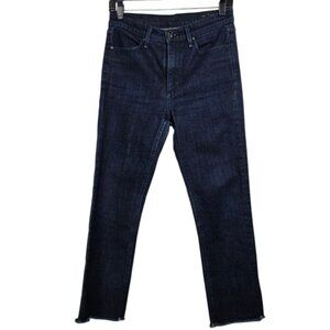 Rag & bone high rise raw hem straight leg jeans